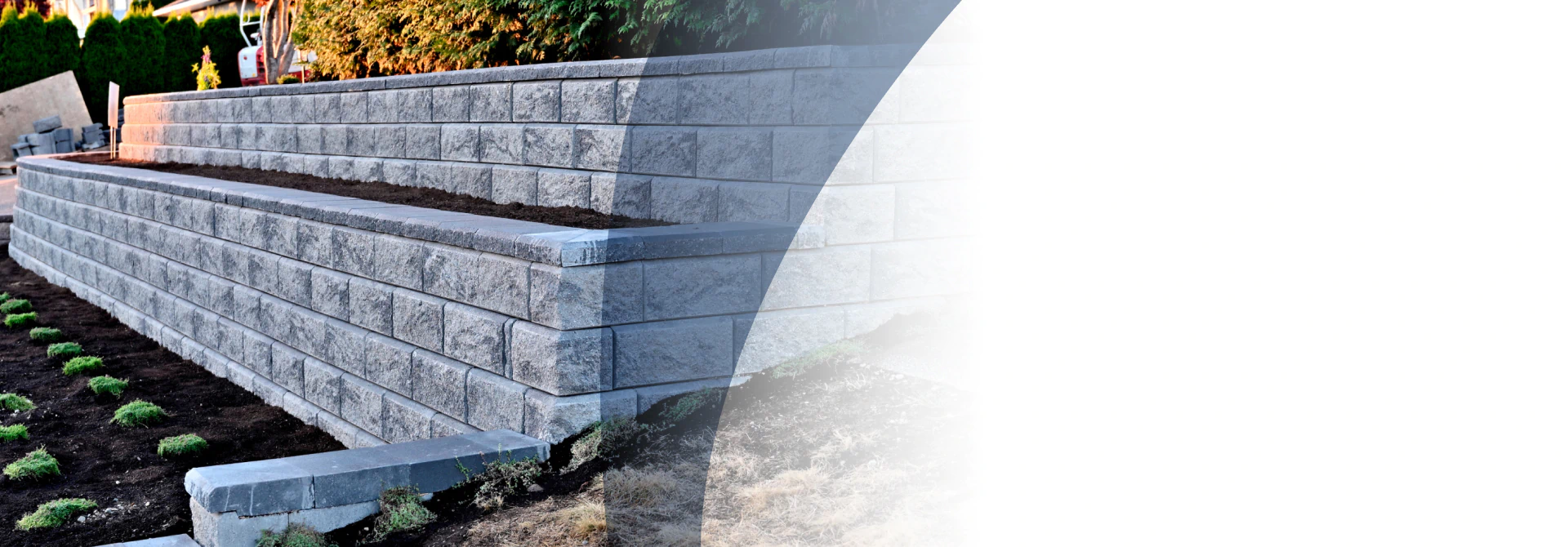 landscape exterior retaining wall